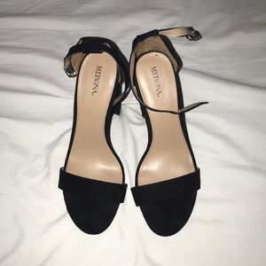 Merona Black Block Heels size 9